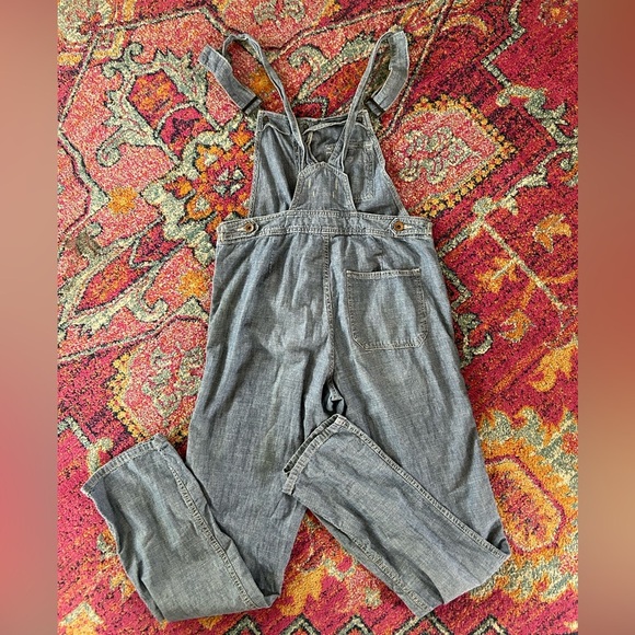 Madewell | Women’s medium blue thin chambray button front bib overalls, size XS - Picture 10 of 14